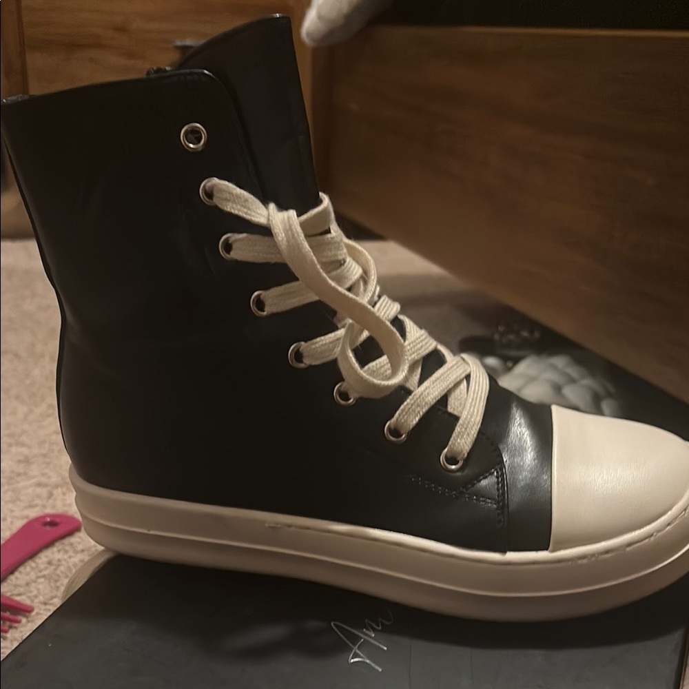 Black and White Kids Boots